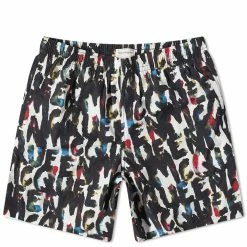 Alexander McQueen Multi Grafitti Logo Swimshort